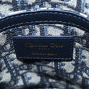 Christian Dior Oblique Shoulder Bag Rattan 2way Navy Gold Auth 206256SAM-24