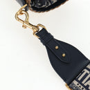 Christian Dior Oblique Shoulder Bag Rattan 2way Navy Gold Auth 206256SAM-14