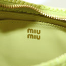 Miu Miu Wonder Hand Bag straw 2way Yellow Gold Auth 206257SAM-11