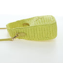 Miu Miu Wonder Hand Bag straw 2way Yellow Gold Auth 206257SAM-3