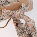 CHANEL Choco Bar Chain Shoulder Bag Silk Pink Gold CC Auth 206258SAM-16