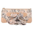 CHANEL Choco Bar Chain Shoulder Bag Silk Pink Gold CC Auth 206258SAM-2