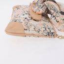 CHANEL Choco Bar Chain Shoulder Bag Silk Pink Gold CC Auth 206258SAM-4