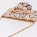 CHANEL Choco Bar Chain Shoulder Bag Silk Pink Gold CC Auth 206258SAM-6