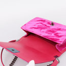 CHANEL Matelasse Boy Chanel Chain Shoulder Bag Velor Pink Silver CC Auth 206259M-15