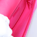 CHANEL Matelasse Boy Chanel Chain Shoulder Bag Velor Pink Silver CC Auth 206259M-17