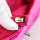 CHANEL Matelasse Boy Chanel Chain Shoulder Bag Velor Pink Silver CC Auth 206259M-21