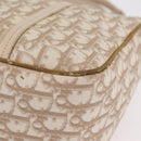 Christian Dior Trotter Canvas Chain Tote Bag PVC Ivory Silver Auth 206261A-20