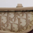Christian Dior Trotter Canvas Chain Tote Bag PVC Ivory Silver Auth 206261A-24