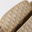 Christian Dior Trotter Canvas Chain Tote Bag PVC Ivory Silver Auth 206261A-25