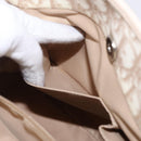 Christian Dior Trotter Canvas Chain Tote Bag PVC Ivory Silver Auth 206261A-31