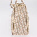 Christian Dior Trotter Canvas Chain Tote Bag PVC Ivory Silver Auth 206261A-4