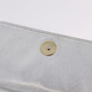CHANEL V Stitch Hand Bag Lamb Skin Silver Gold CC Auth 206262SAV-21