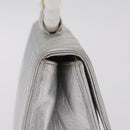 CHANEL V Stitch Hand Bag Lamb Skin Silver Gold CC Auth 206262SAV-7