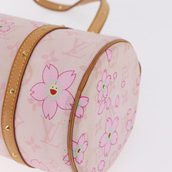 LOUIS VUITTON Monogram Cherry Blossom Papillon 27 Bag Pink M92010 LV Auth 206263