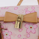 LOUIS VUITTON Monogram Cherry Blossom Papillon 27 Bag Pink M92010 LV Auth 206263-14