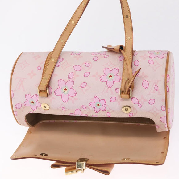 LOUIS VUITTON Monogram Cherry Blossom Papillon 27 Bag Pink M92010 LV Auth 206263