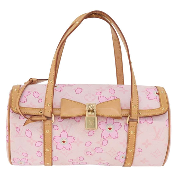 LOUIS VUITTON Monogram Cherry Blossom Papillon 27 Bag Pink M92010 LV Auth 206263