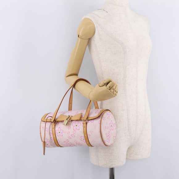 LOUIS VUITTON Monogram Cherry Blossom Papillon 27 Bag Pink M92010 LV Auth 206263
