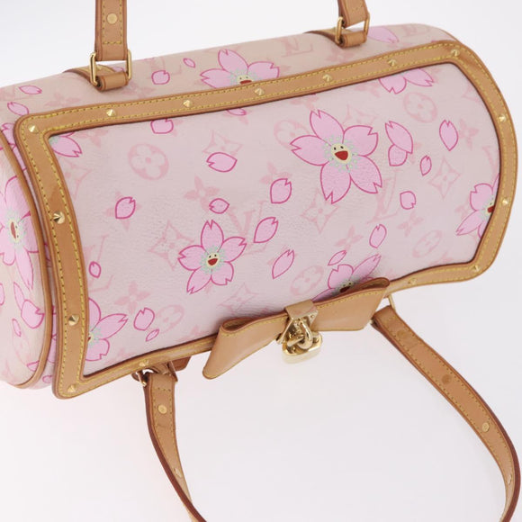LOUIS VUITTON Monogram Cherry Blossom Papillon 27 Bag Pink M92010 LV Auth 206263