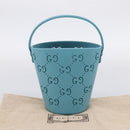 GUCCI Hand Bag Rubber Blue 723051 Auth 206264M-19