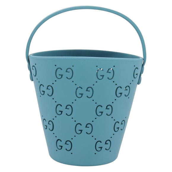 GUCCI Hand Bag Rubber Blue 723051 Auth 206264M