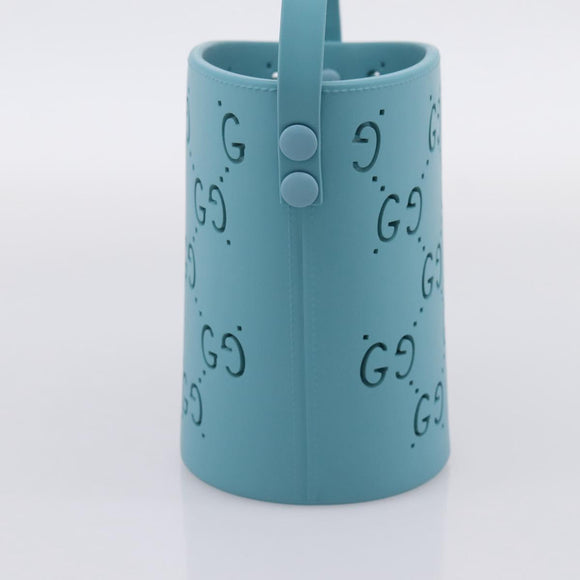 GUCCI Hand Bag Rubber Blue 723051 Auth 206264M