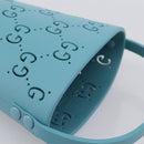 GUCCI Hand Bag Rubber Blue 723051 Auth 206264M-6