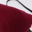 FENDI Mamma Baguette Shoulder Bag Wool Red Gold 8BR180 Auth 206269SM-20