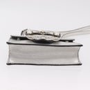 Miu Miu Shoulder Bag Leather Silver Auth 206274M-5