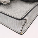 Miu Miu Shoulder Bag Leather Silver Auth 206274M-17
