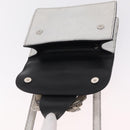 Miu Miu Shoulder Bag Leather Silver Auth 206274M-9