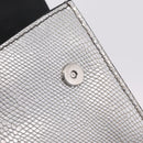 Miu Miu Shoulder Bag Leather Silver Auth 206274M-23