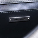 Miu Miu Shoulder Bag Leather Silver Auth 206274M-24
