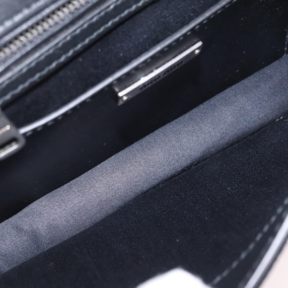 Miu Miu Shoulder Bag Leather Silver Auth 206274M