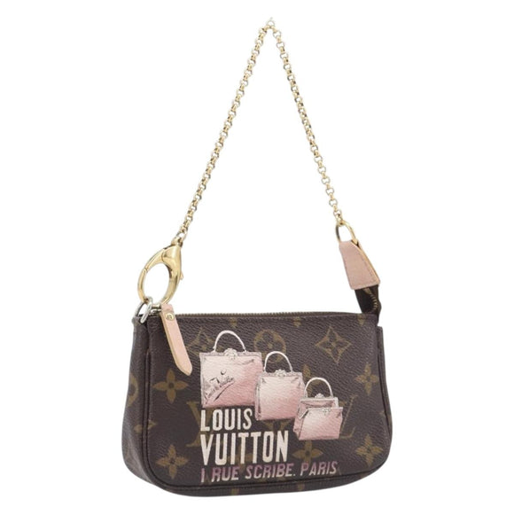 LOUIS VUITTON Monogram Bag print Mini Pochette Pouch M60245 LV Auth 206276M