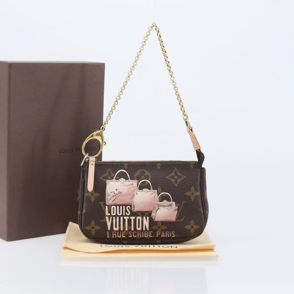 LOUIS VUITTON Monogram Bag print Mini Pochette Pouch M60245 LV Auth 206276M