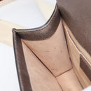 GUCCI Web Sherry Line Shoulder Bag Leather Brown Gold 500756 Auth 206277M-27