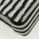 CHANEL Matelasse 25 Chain Shoulder Bag Canvas White Gold CC Auth 206278SM-19
