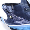 CHANEL Matelasse Chain Shoulder Bag Canvas Blue Silver CC Auth 206279V-19