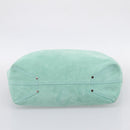 Tiffany & Co. Tote Bag Suede Turquoise Blue Silver Auth 206280A-5