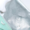 Tiffany & Co. Tote Bag Suede Turquoise Blue Silver Auth 206280A-20