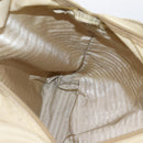 PRADA Tote Bag Nylon Beige Silver Auth 206281A-18