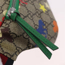 GUCCI GG Supreme Children's Body Bag PVC Beige Silver 502095 Auth 206282M-21