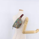 GUCCI GG Supreme Children's Body Bag PVC Beige Silver 502095 Auth 206282M-25