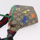 GUCCI GG Supreme Children's Body Bag PVC Beige Silver 502095 Auth 206282M-5