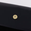 Salvatore Ferragamo Shoulder Bag Leather Navy Gold Auth 206283A-22