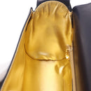 Salvatore Ferragamo Shoulder Bag Leather Navy Gold Auth 206283A-24