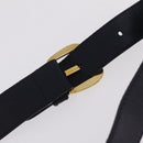 Salvatore Ferragamo Shoulder Bag Leather Navy Gold Auth 206283A-8