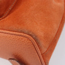 GUCCI Bamboo Backpack Suede Orange Gold 003 2058 0030 Auth 206284-12